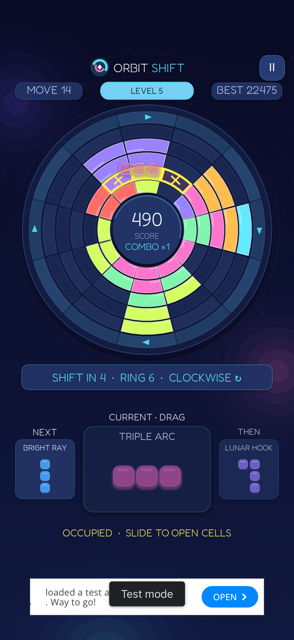 Orbit Shift circular puzzle gameplay